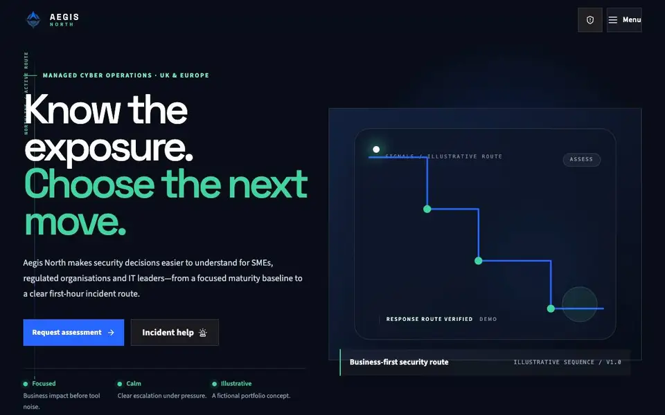 Aegis North website preview