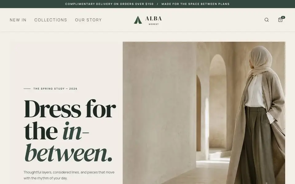 Alba Modest website preview