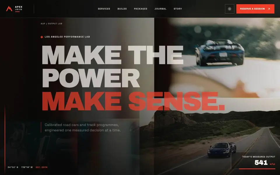 Apex Union Performance website preview