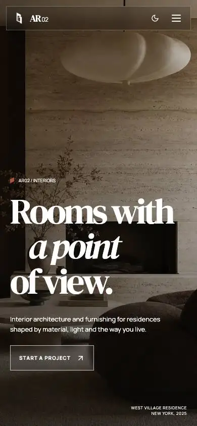 Ar02 Luxury Interior Studio mobile website preview
