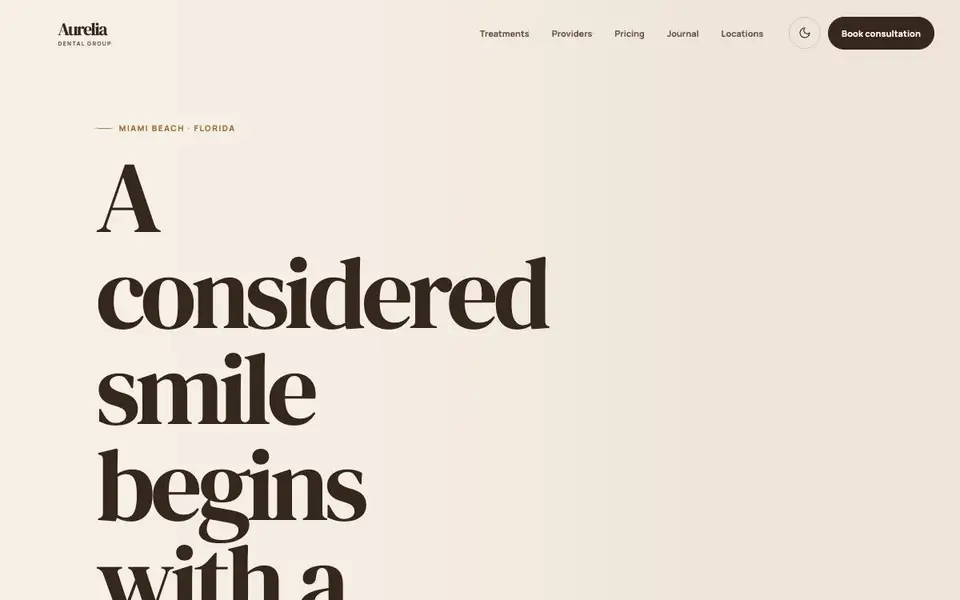 Aurelia Dental Group website preview