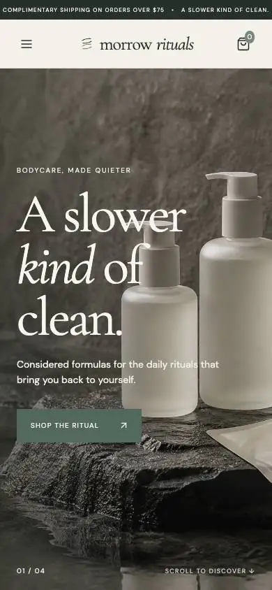 Bt L06 Minimal Bodycare mobile website preview