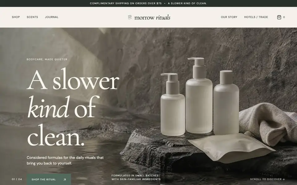 Bt L06 Minimal Bodycare website screenshot