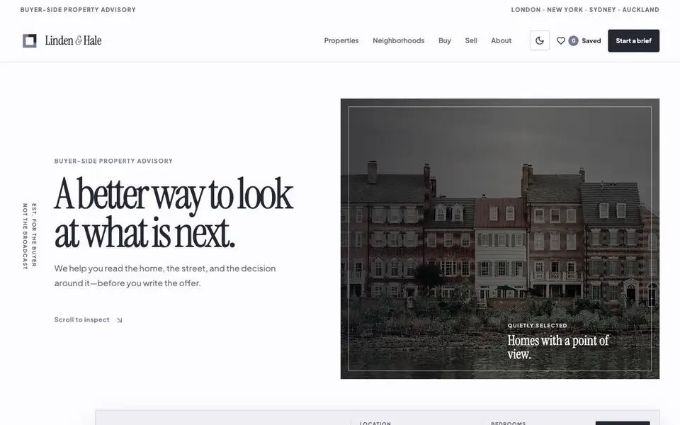 Linden & Hale — Buyer-Focused Agency website screenshot