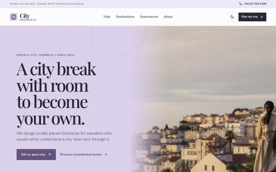 City Experiences Company website screenshot