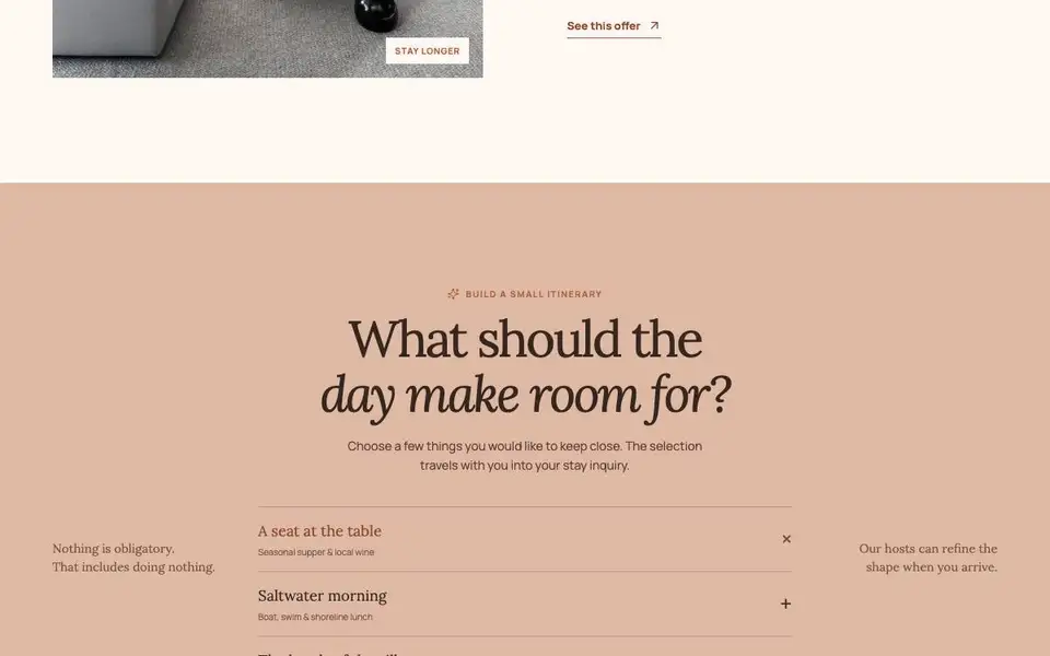 Casa Terracotta — Design Hotel interior page and content preview