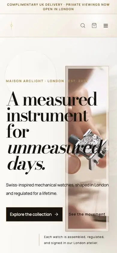 Ec D12 Luxury Watch Maison mobile website preview