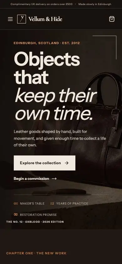 Ec D16 Bespoke Leather mobile website preview
