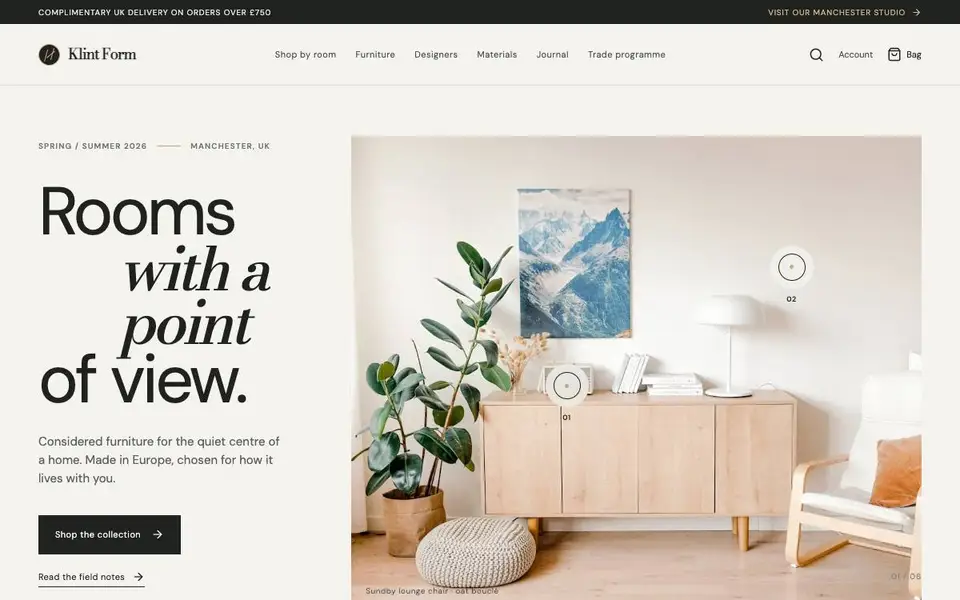 Ec L02 Scandinavian Furniture Atelier website screenshot