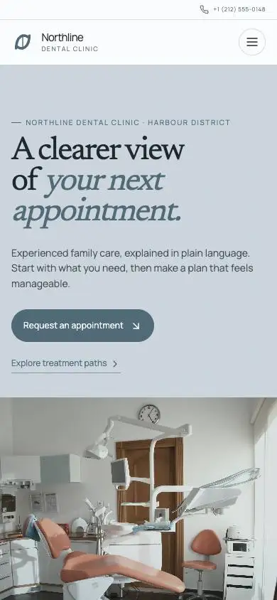 Northline Dental Clinic mobile website preview