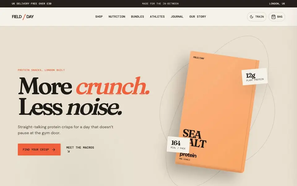 Fd D12 Protein Snack website screenshot