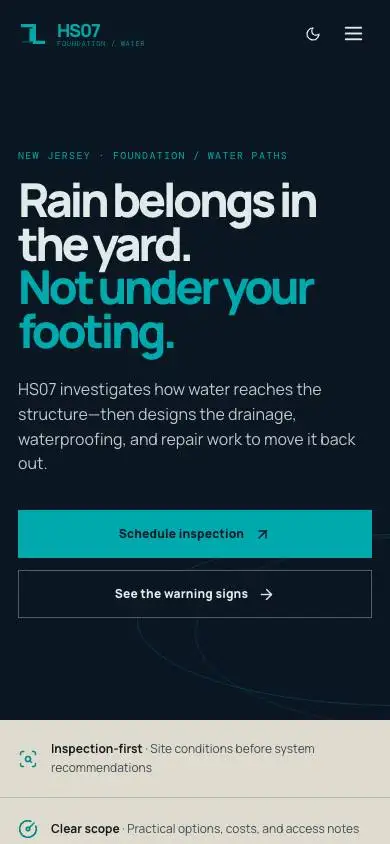 Hs07 Waterproofing mobile website preview