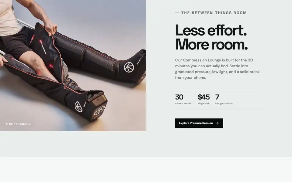 Kestrel Recovery Club interior page and content preview
