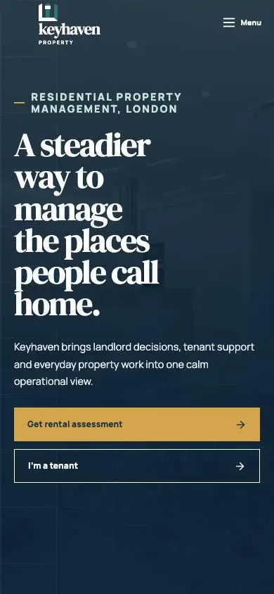 Keyhaven Property mobile website preview