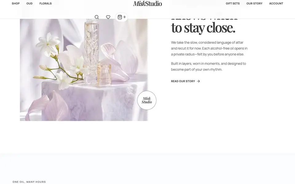 Misk Studio interior page and content preview