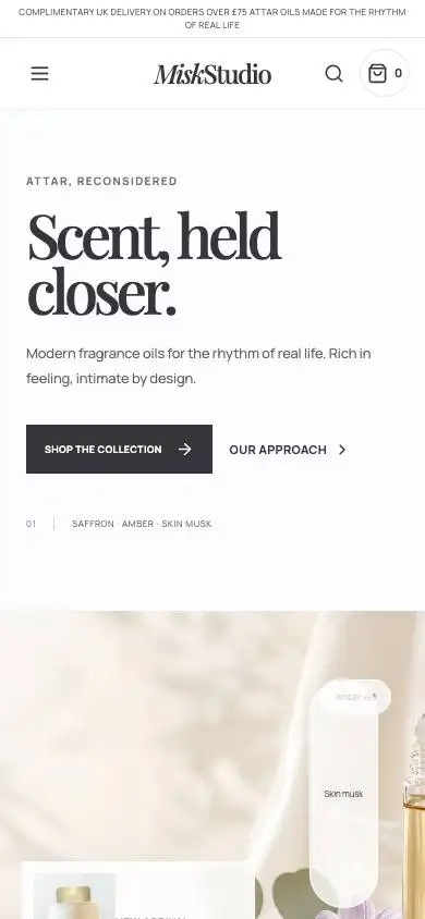 Misk Studio mobile website preview