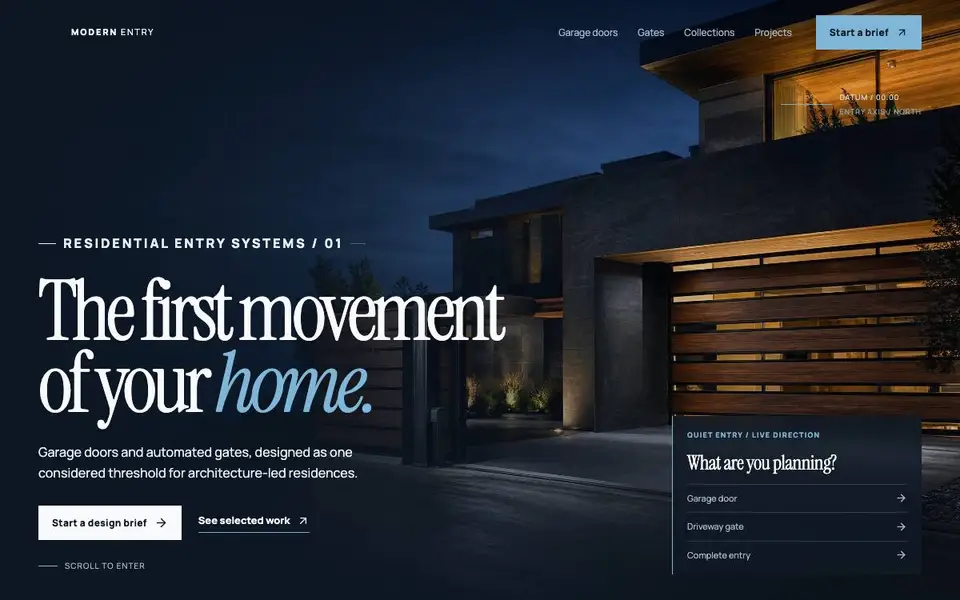 Modern Entry Systems website screenshot