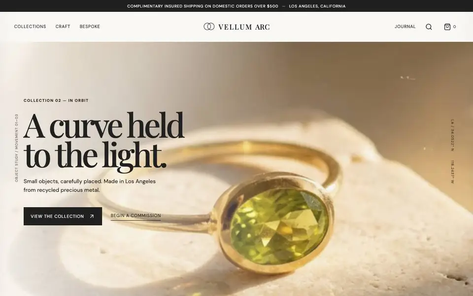 Aster & Vale — Modern Fine Jewelry Storefront website preview