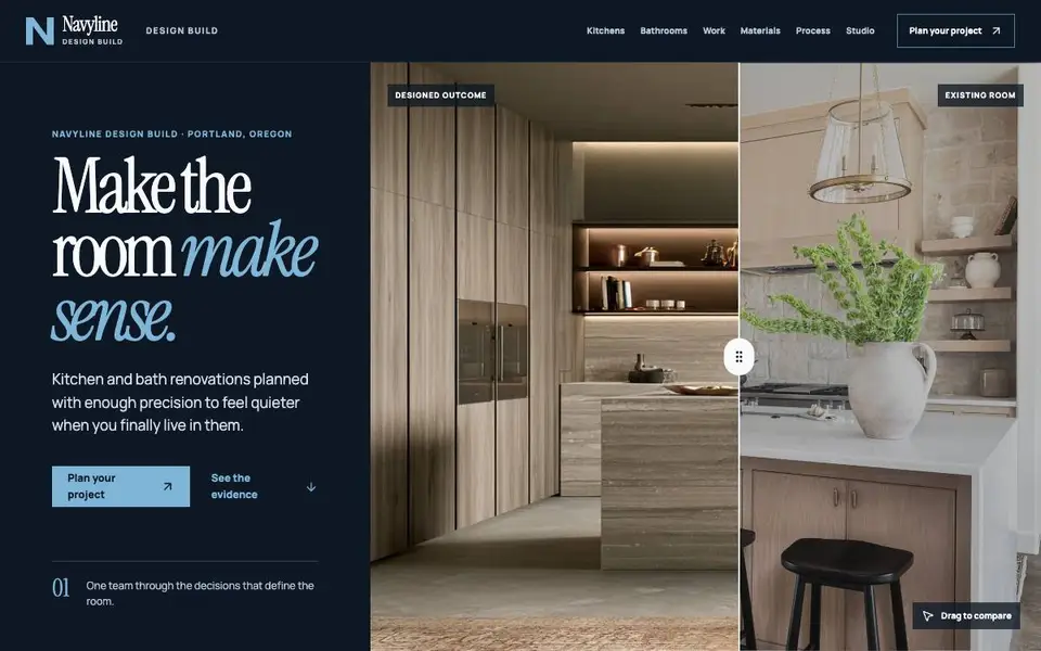 Navyline Design Build website screenshot