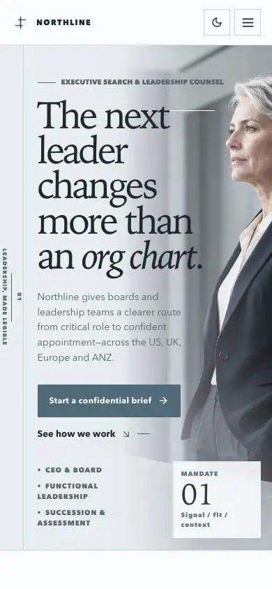 Northline Executive Search mobile website preview
