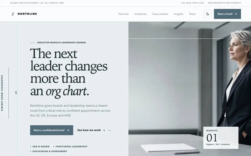 Northline Executive Search website preview