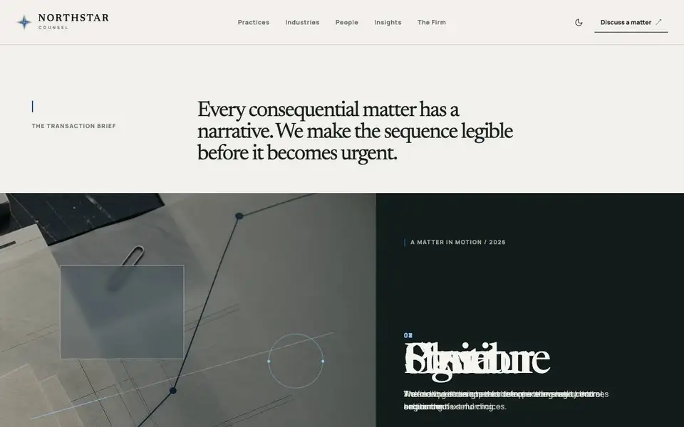Northstar Counsel interior page and content preview
