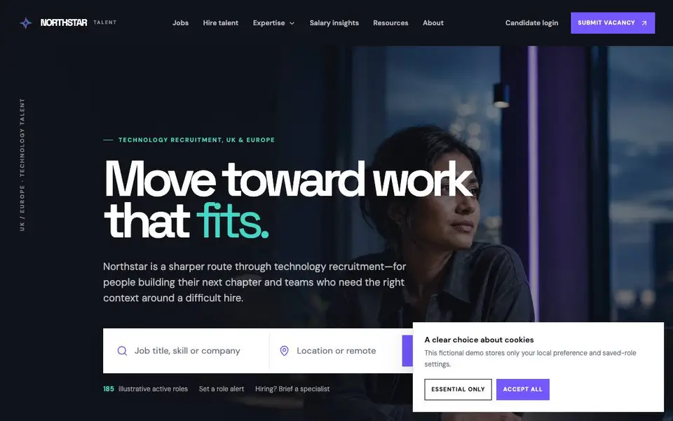 Northstar Talent website screenshot