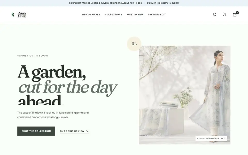Rumi Lawn website screenshot