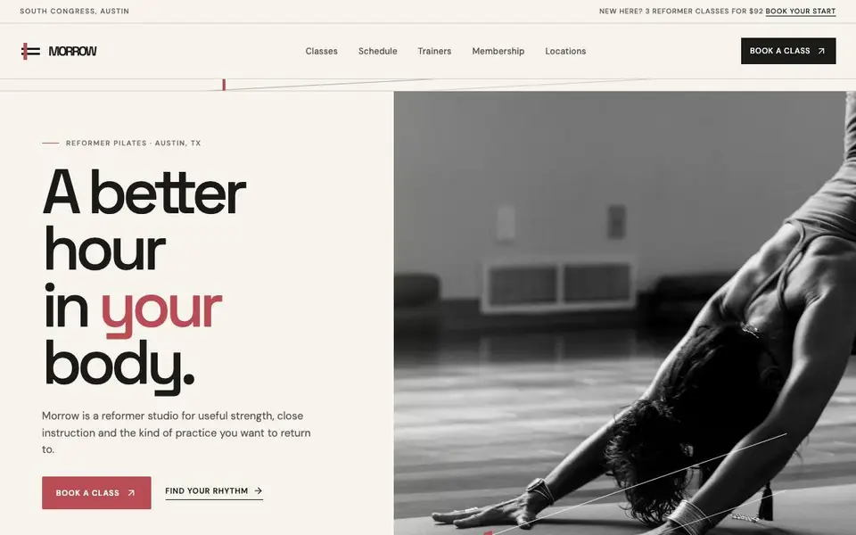Wl L05 Pilates Studio website screenshot