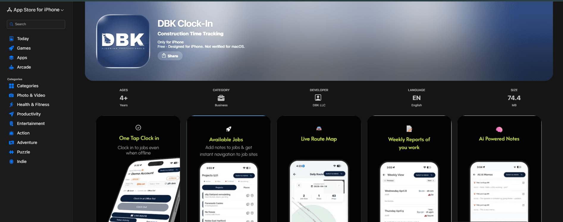DBK Clock-in project preview